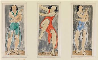 ABRAHAM WALKOWITZ Isadora Duncan Triptych.